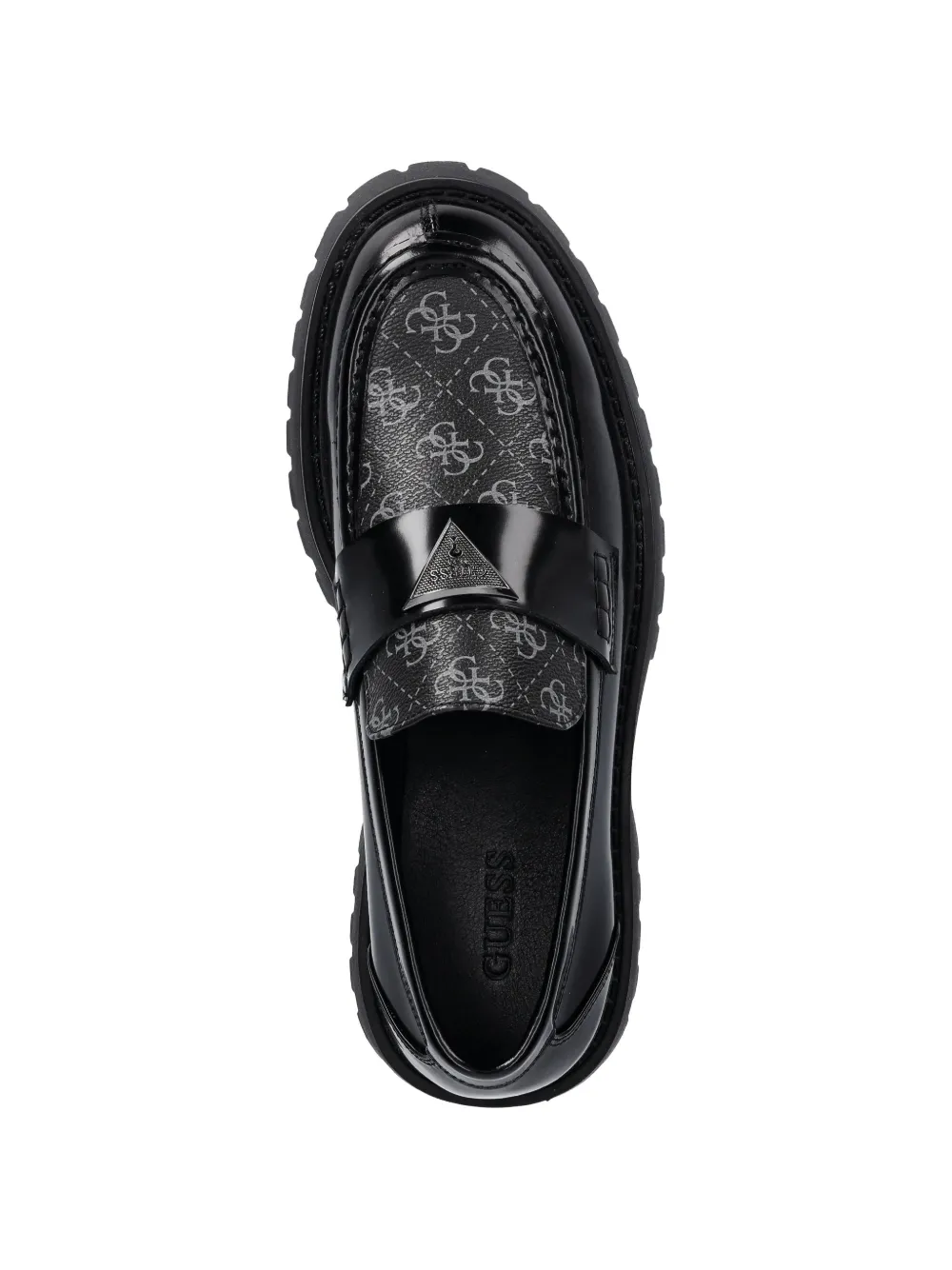 GUESS USA Gorizia leren loafers Zwart
