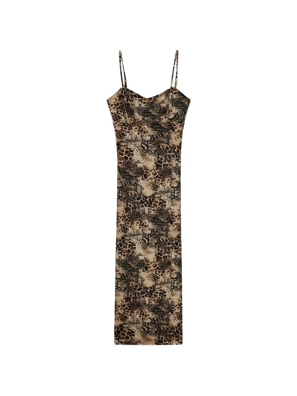 GUESS USA snake-print slip midi dress - Toni neutri