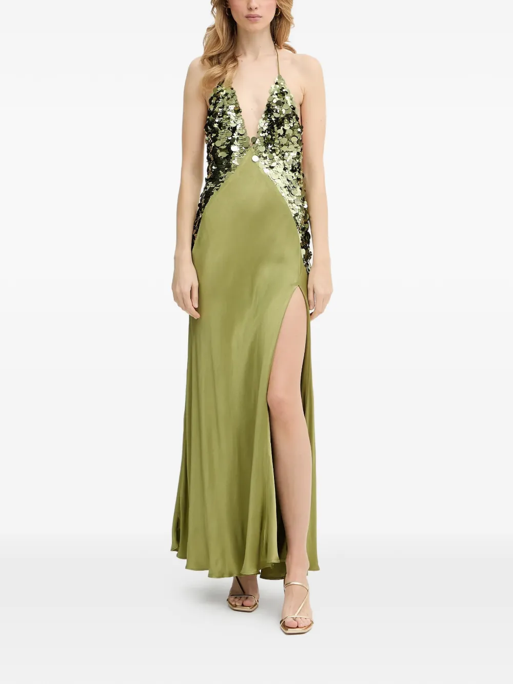 Bardot Yve sequin-embellished maxi dress - Verde
