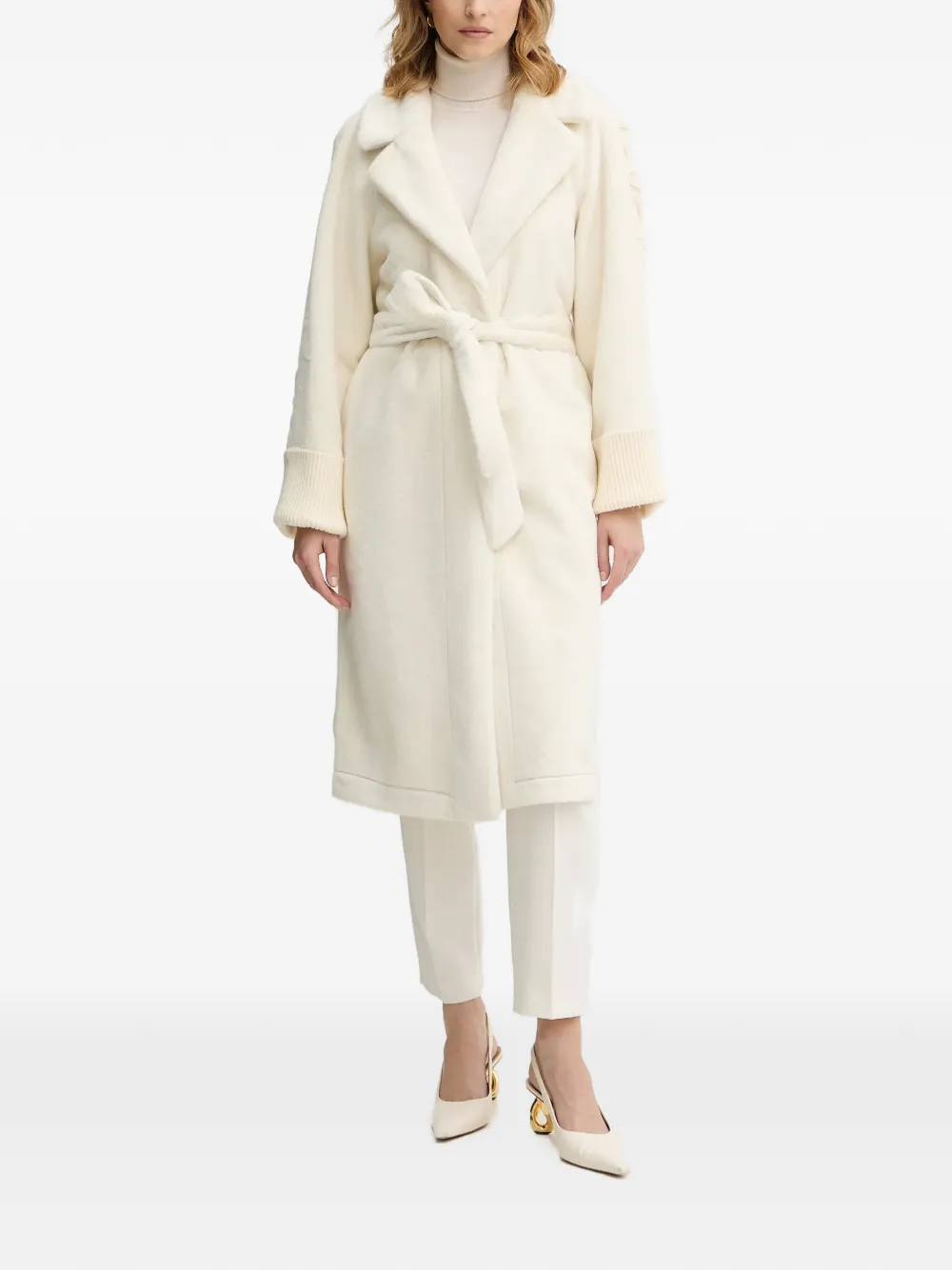 GUESS USA Cappotto con cintura - Bianco