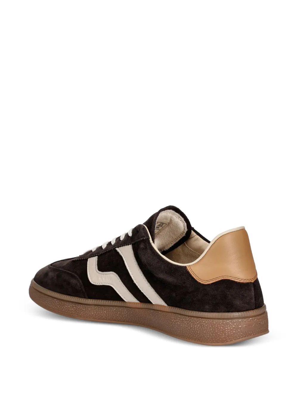 Gant Gestreepte suède sneakers Bruin