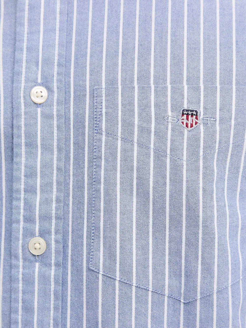 Gant Gestreept overhemd met zak Blauw