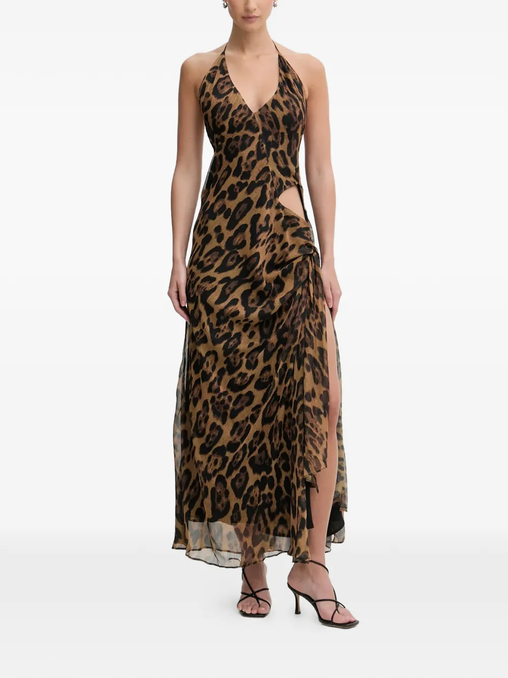 Bardot Cyrel leopard-print maxi dress - Marrone