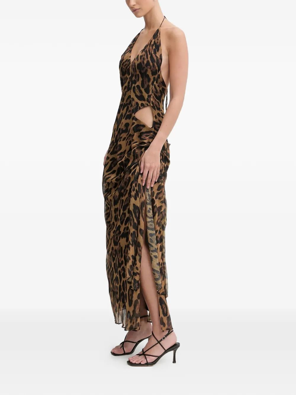  Bardot Cyrel Leopard-print Maxi Dress - Brown 