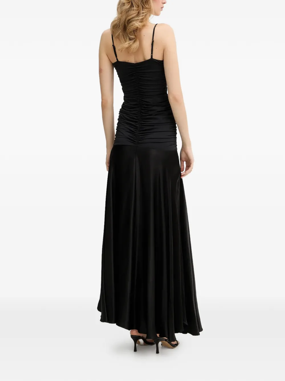  Bardot Lavanda V-neck Ruched Dress - Black 