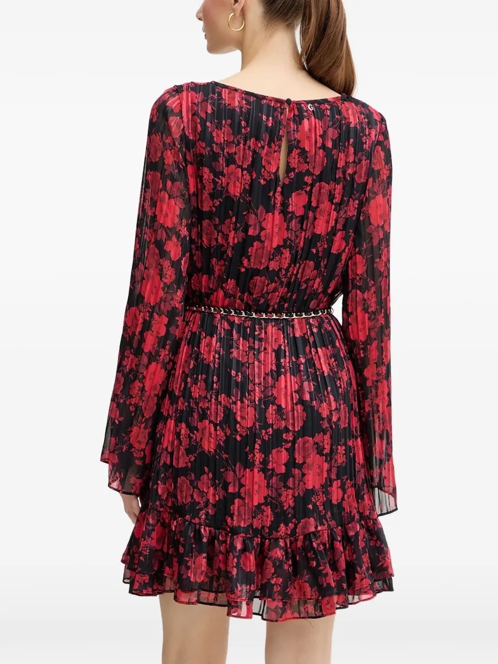 GUESS USA Mini-jurk met bloemenprint Zwart