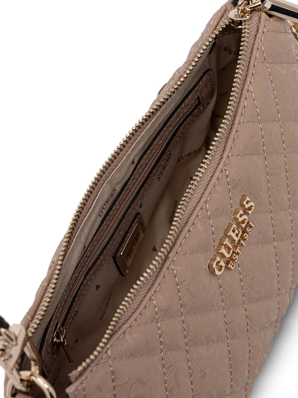 GUESS USA Schoudertas met logo Beige