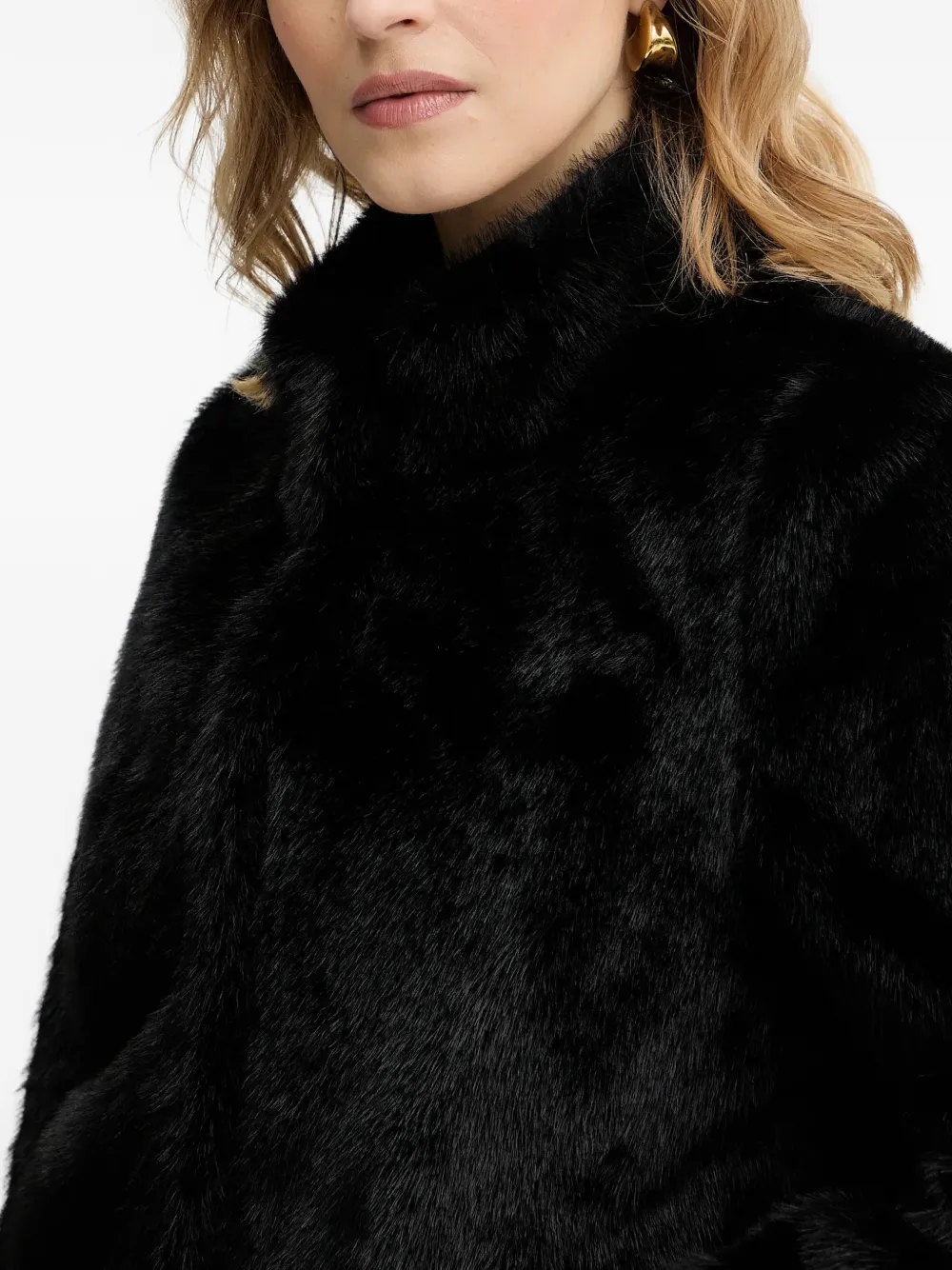 High Neck Button Jacket
