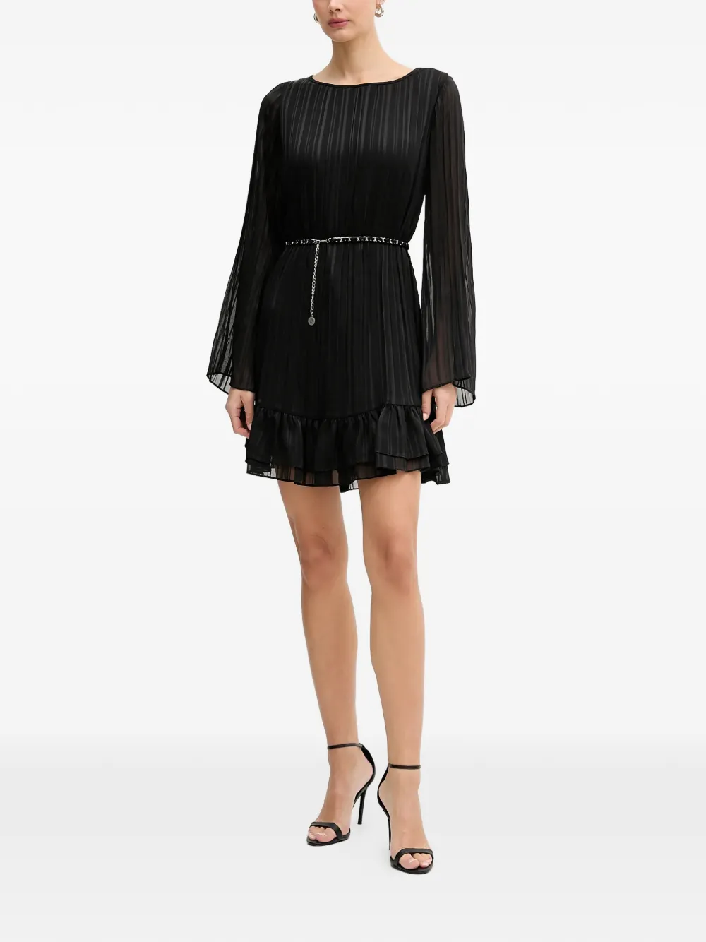 GUESS USA Geplooide mini-jurk Zwart