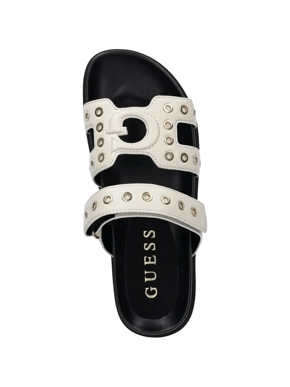 GUESS USA Slippers met ringlets Wit