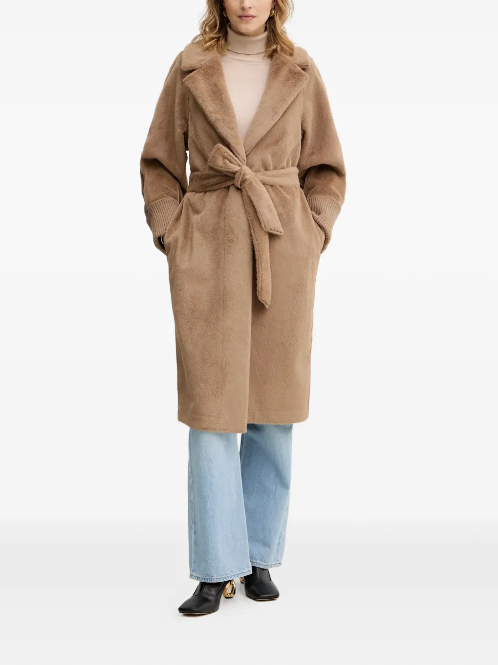 GUESS USA Cappotto con cintura - Marrone