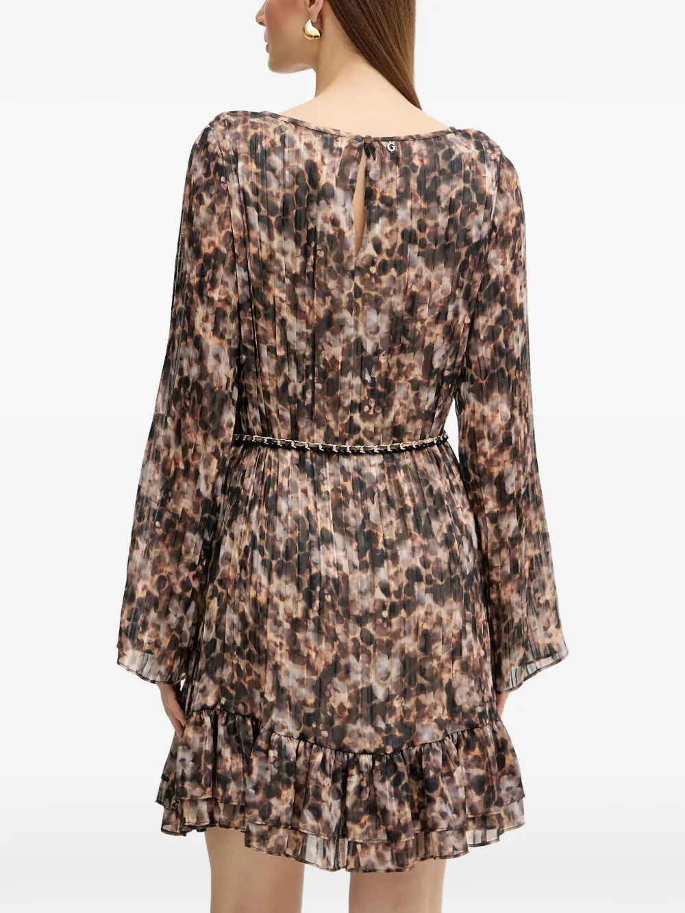 GUESS USA Mini-jurk met ruches Bruin