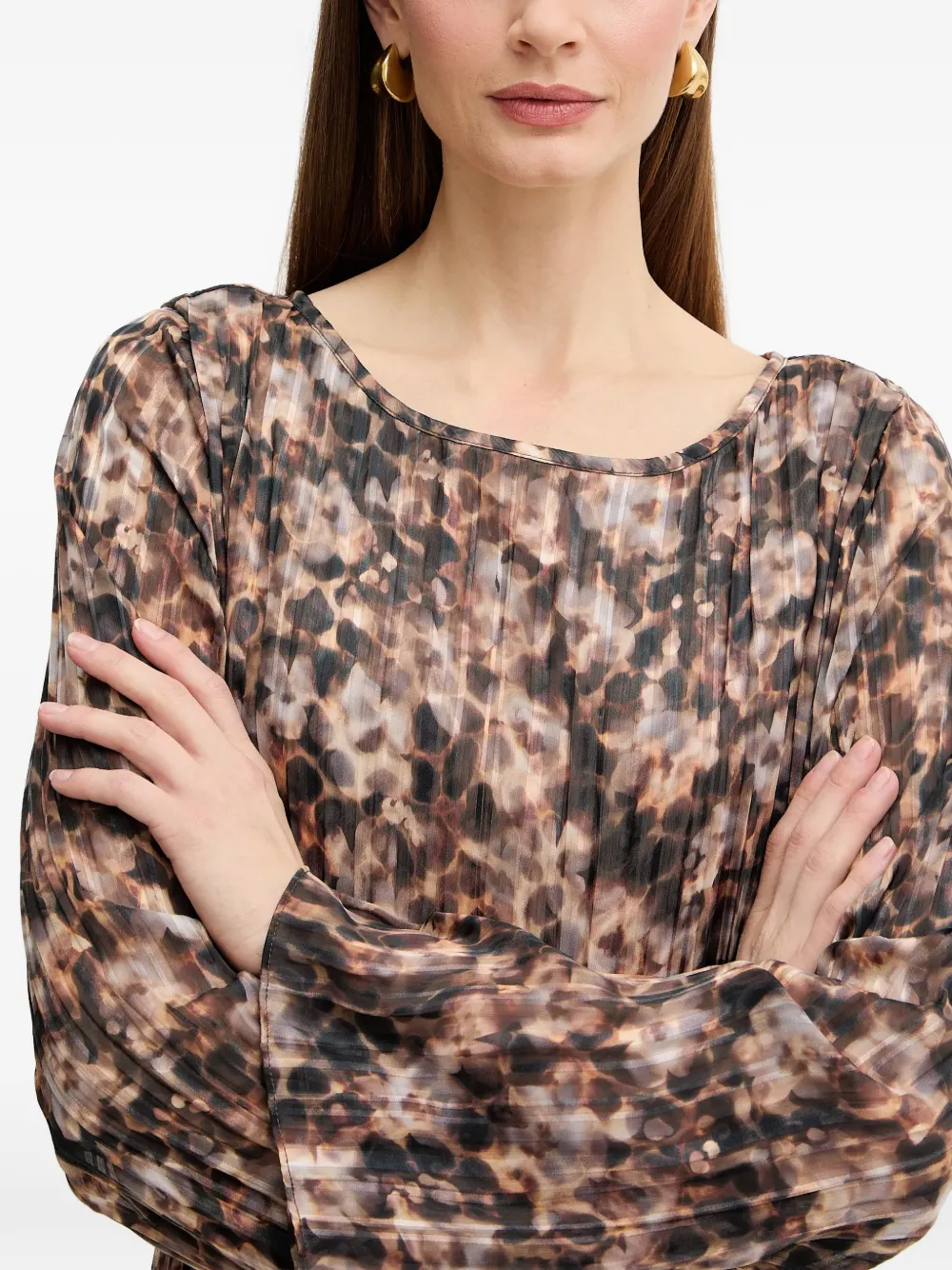 GUESS USA Mini-jurk met ruches Bruin