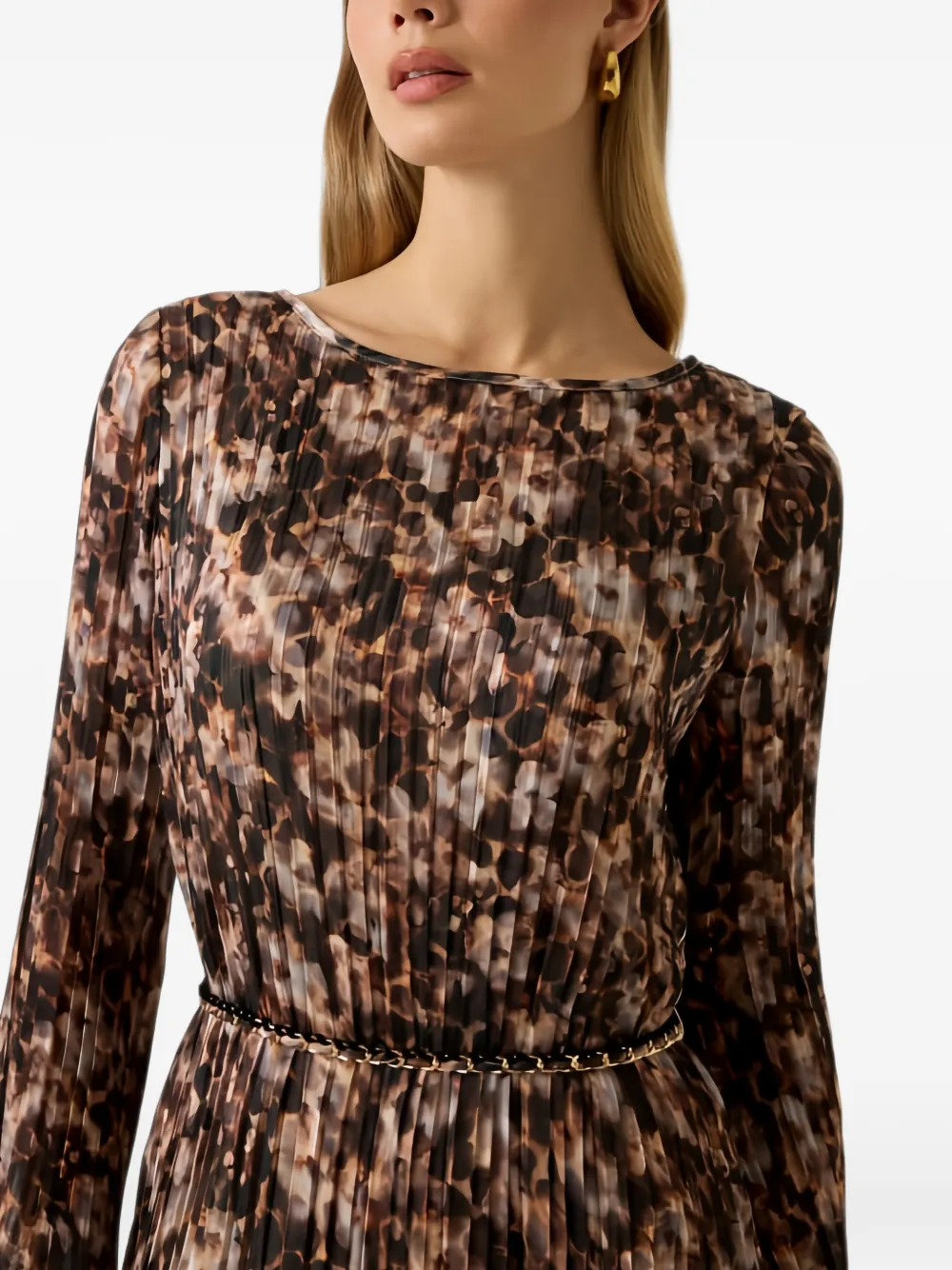 GUESS USA Mini-jurk met ruches Bruin