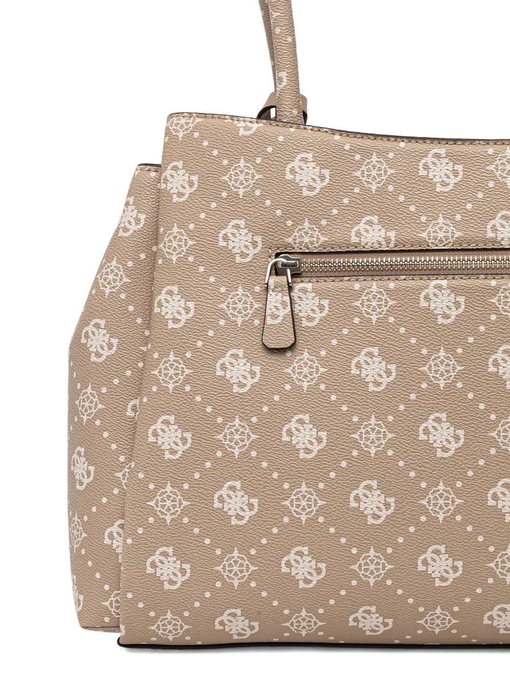 GUESS USA Shopper met hangslot en logo Beige