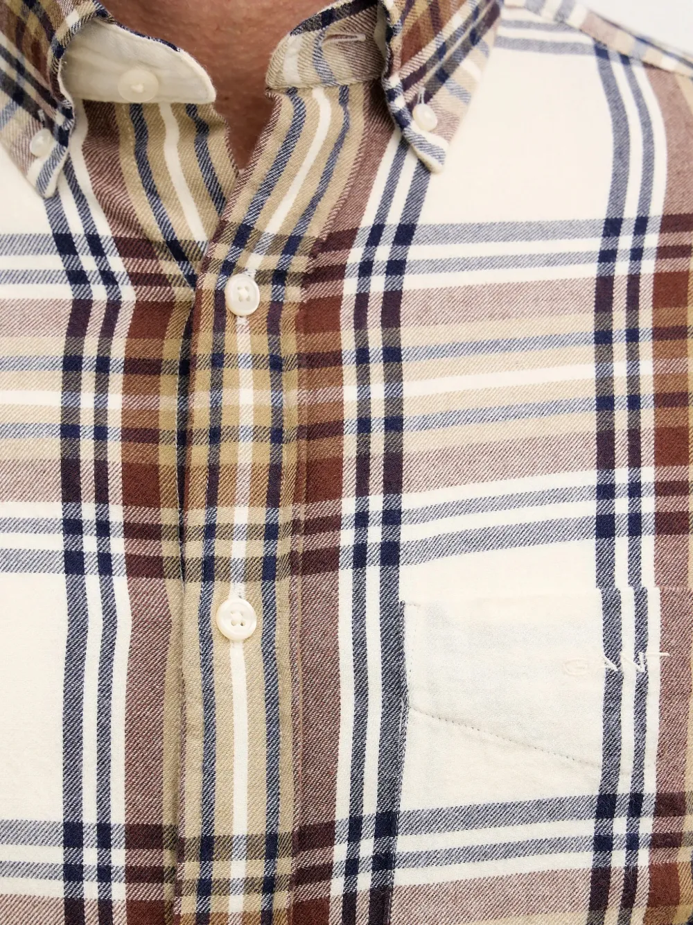 Gant Geruit shirtjack Beige