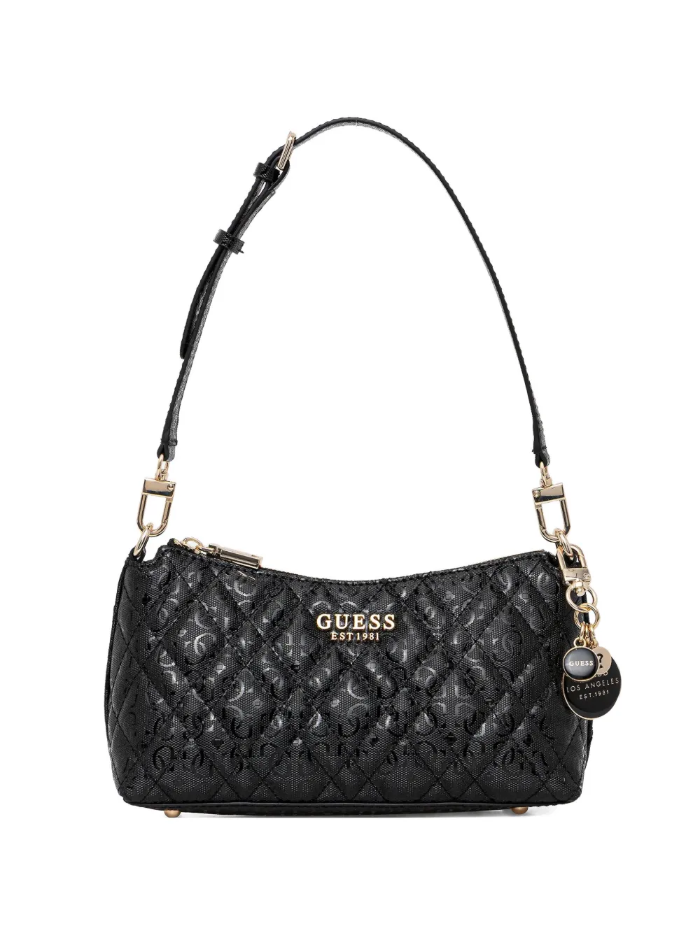 GUESS USA Borsa a spalla Isemay trapuntata - Nero
