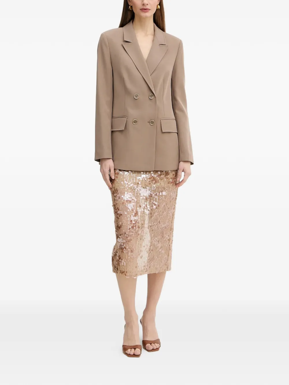 GUESS USA Blazer met dubbele rij knopen Bruin