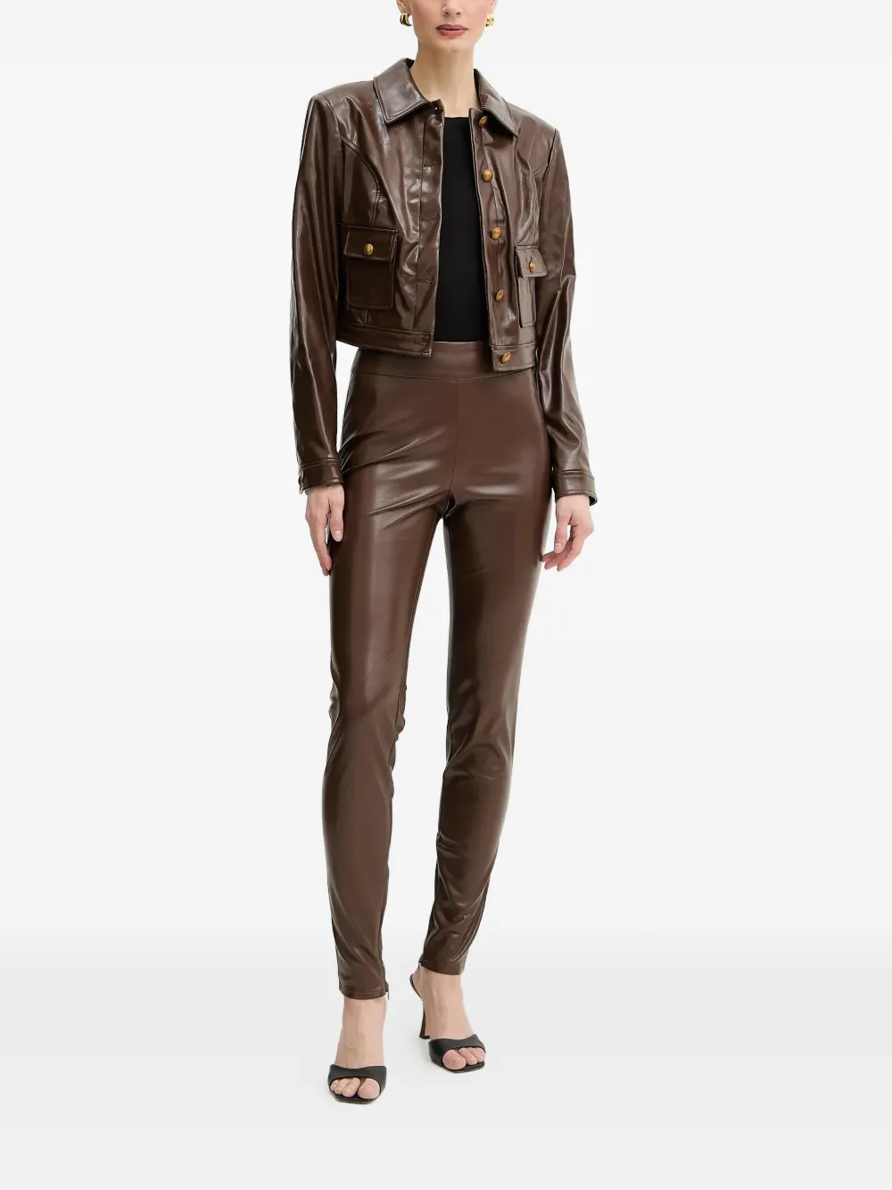 Guess Usa Buttoned Pocket Jacket - Brown 