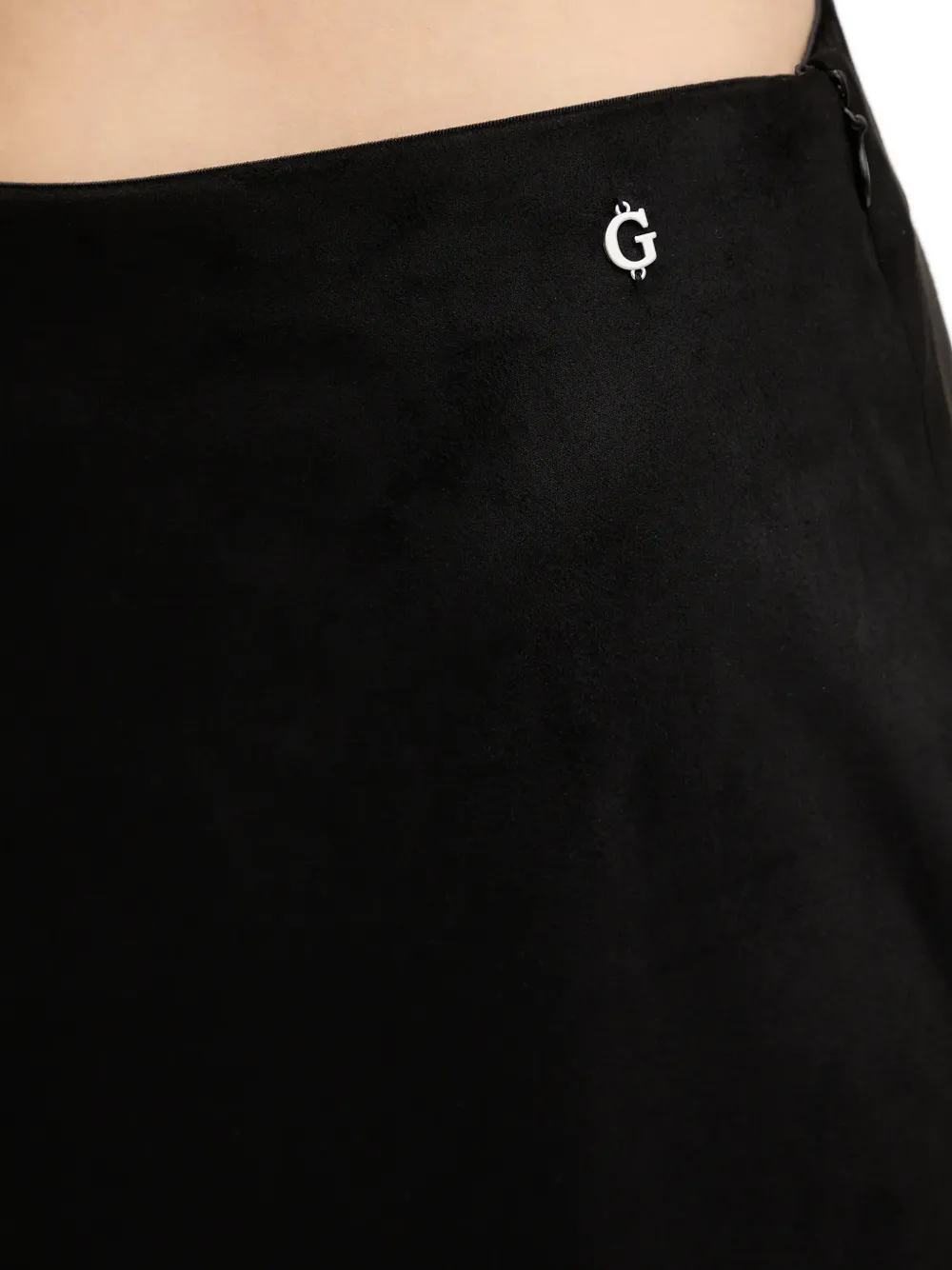 GUESS USA Midi-rok met embleem Zwart