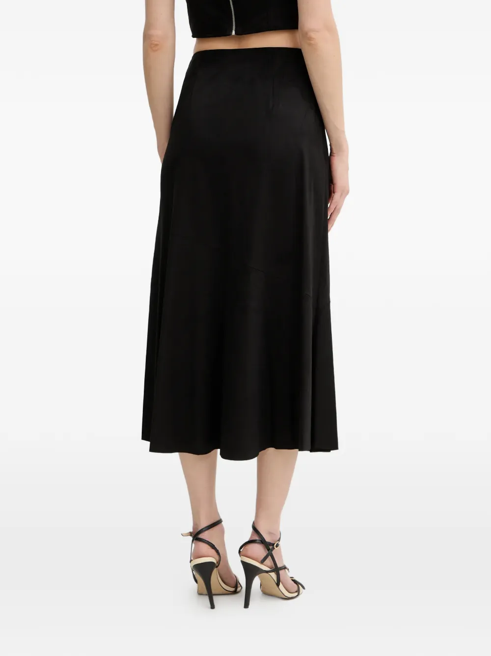 GUESS USA Midi-rok met embleem Zwart
