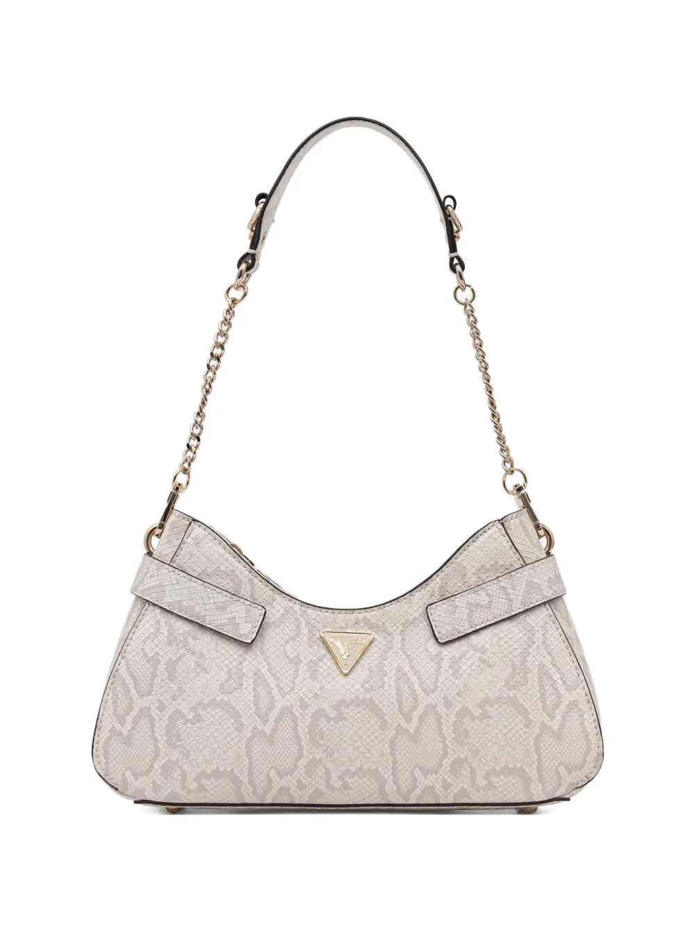 GUESS USA Serenova snake effect chain strap shoulder bag - Toni neutri