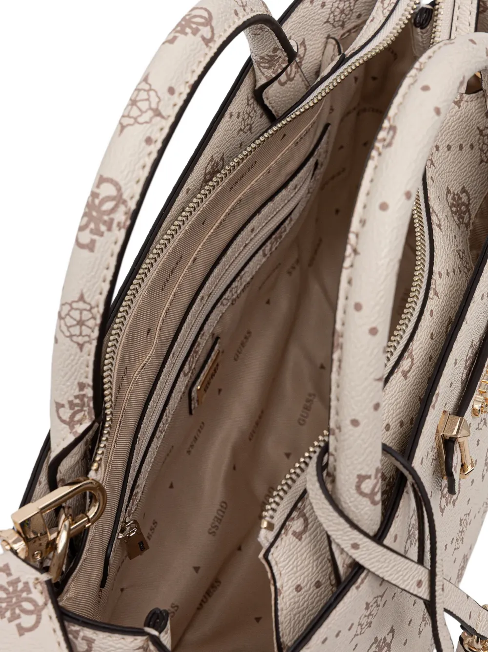 GUESS USA Shopper met draaislot Beige