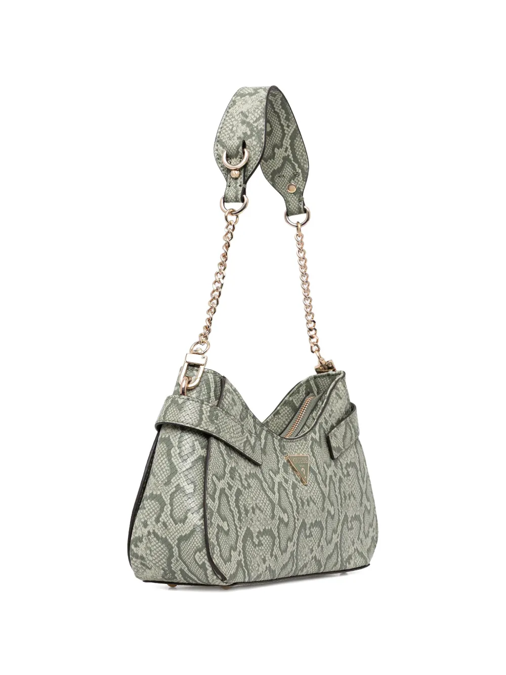 GUESS USA Serenova schoudertas met slangenprint Groen