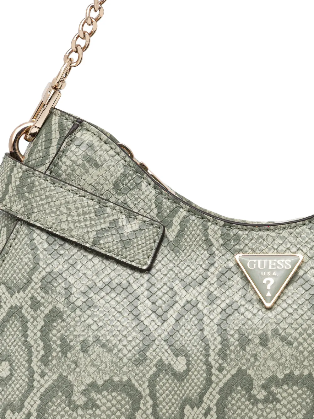 GUESS USA Serenova schoudertas met slangenprint Groen