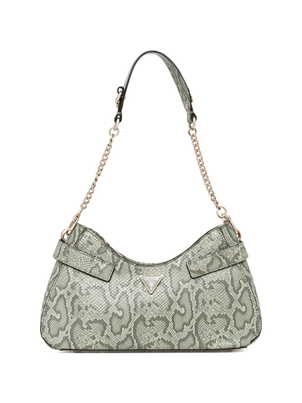GUESS USA Serenova snake-print shoulder bag - Verde