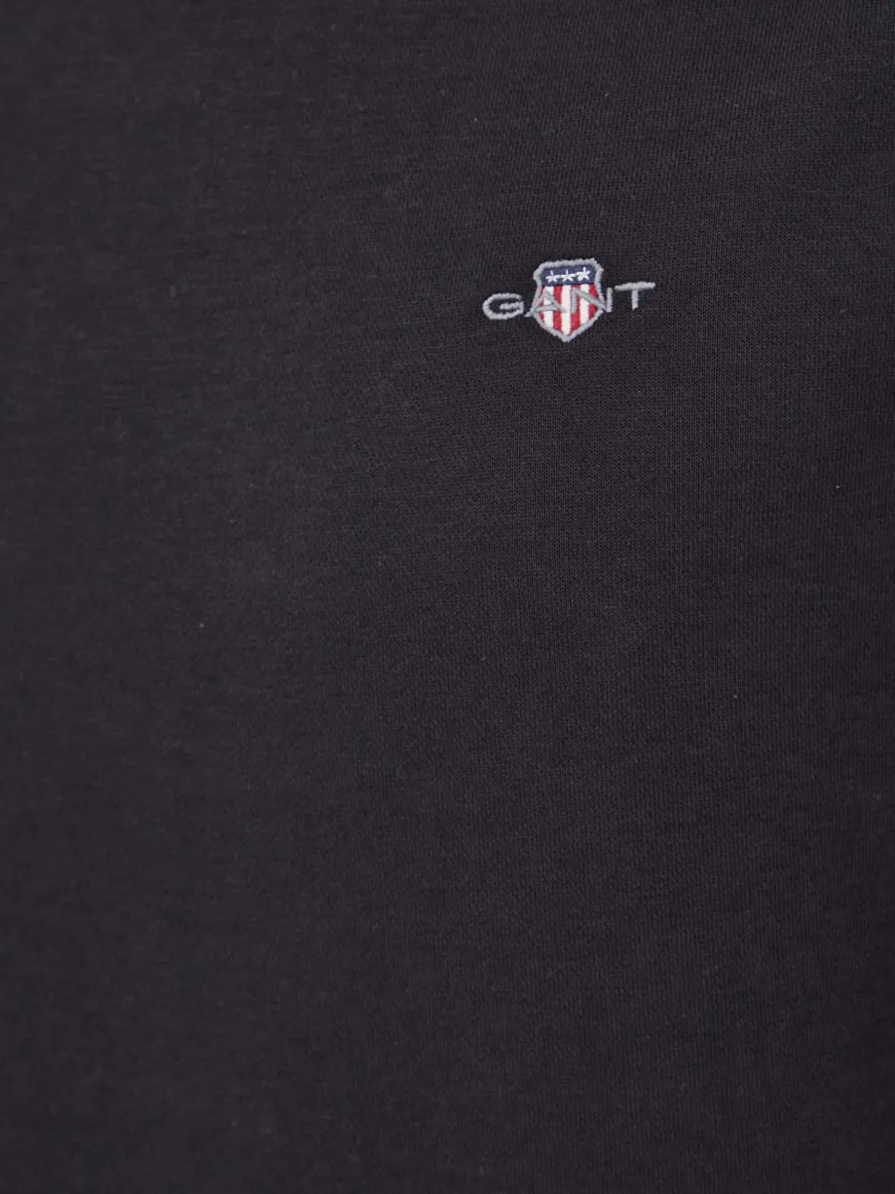 Gant Shield sweater met ronde hals Zwart