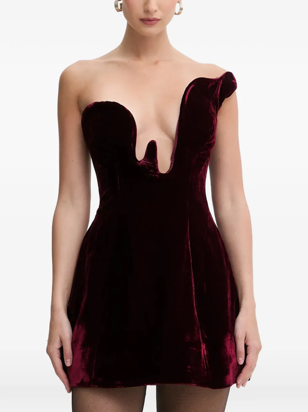 Bardot Abito corto Rosalyn Hourglass monospalla - Rosso