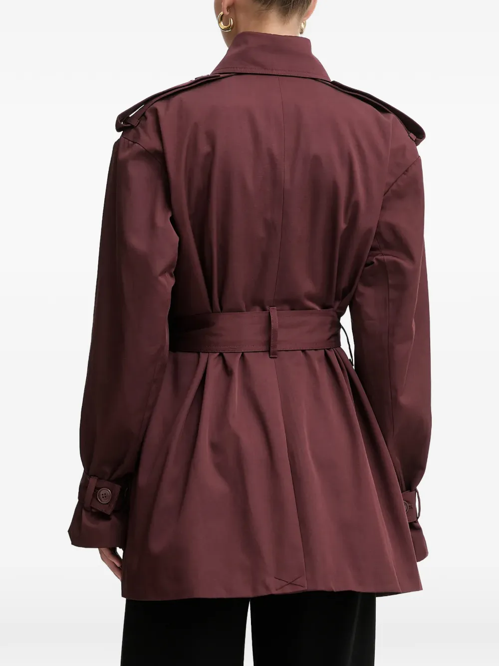  Bardot Aster Belted Trench Coat - Red 