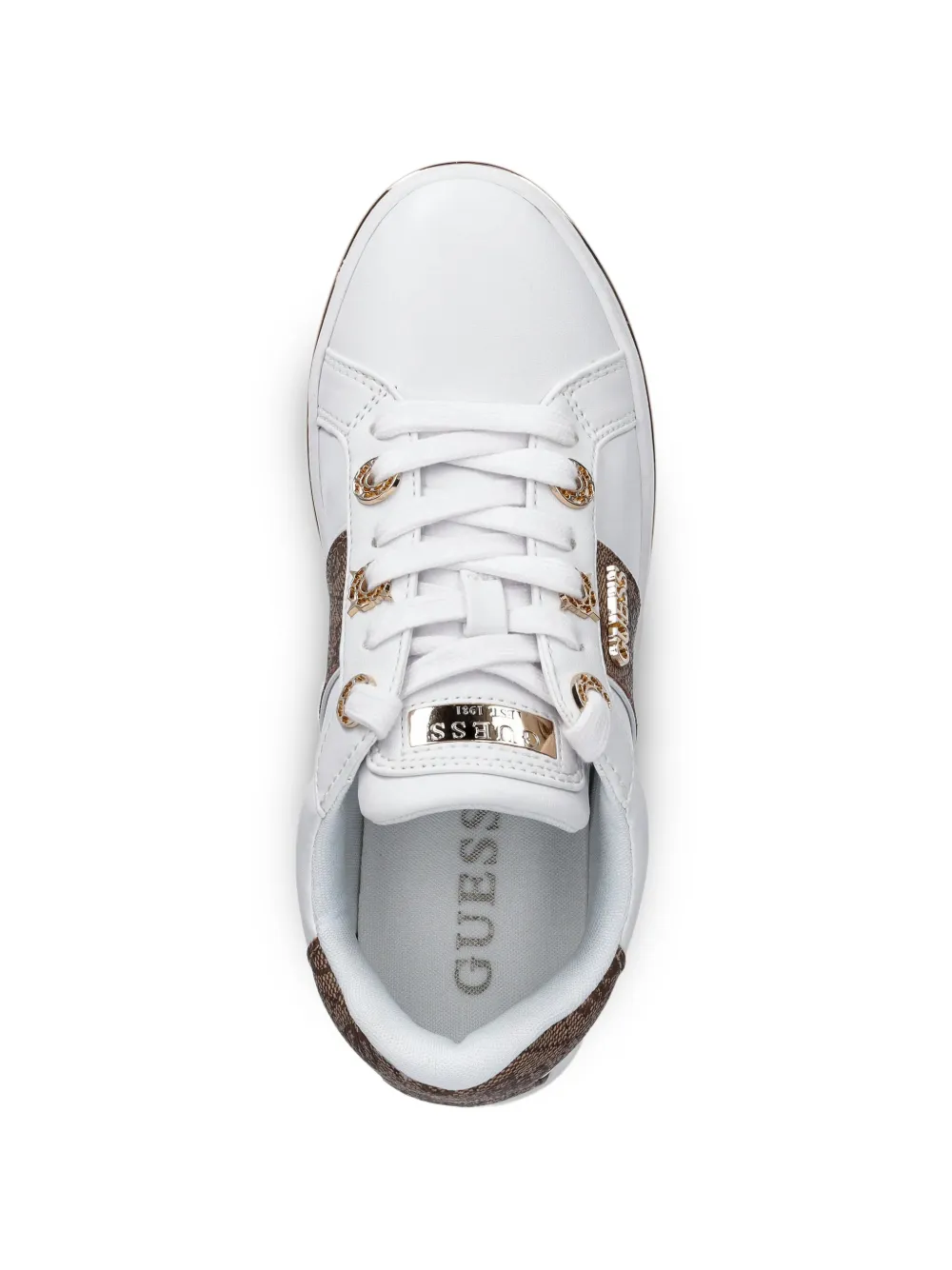 GUESS USA Sneakers met streep Wit