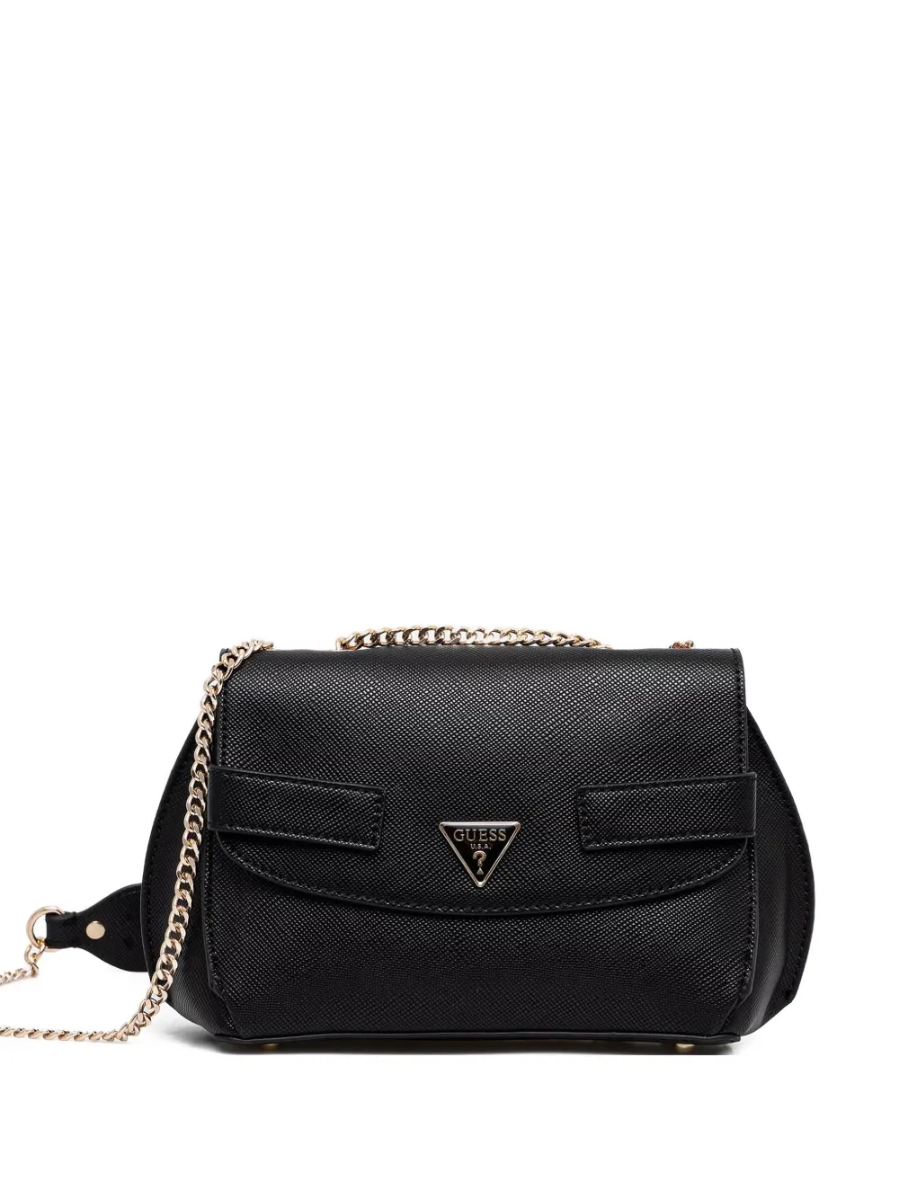 GUESS USA Serenova chain strap flap cross body bag - Nero