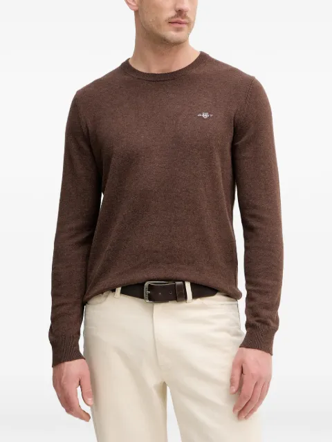 Gant logo round-neck sweater 