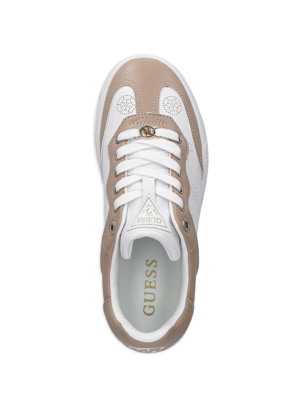 GUESS USA Sneakers met geperforeerd vlak Wit