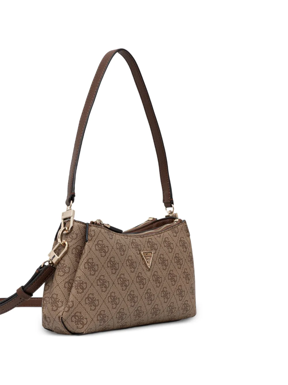 GUESS USA Noelle schoudertas met monogramprint Bruin