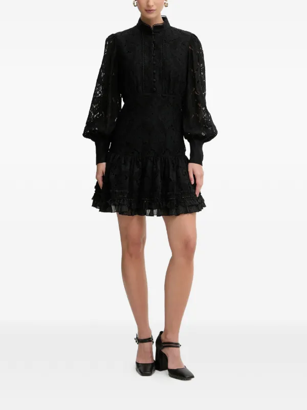 bardot black ruffle dress Bardot Anyssa ruffle mini dress in black
