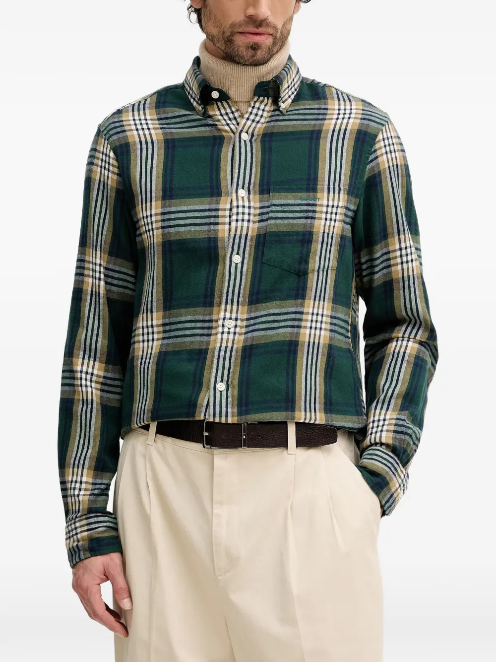Gant Camicia Windblown a quadri - Verde