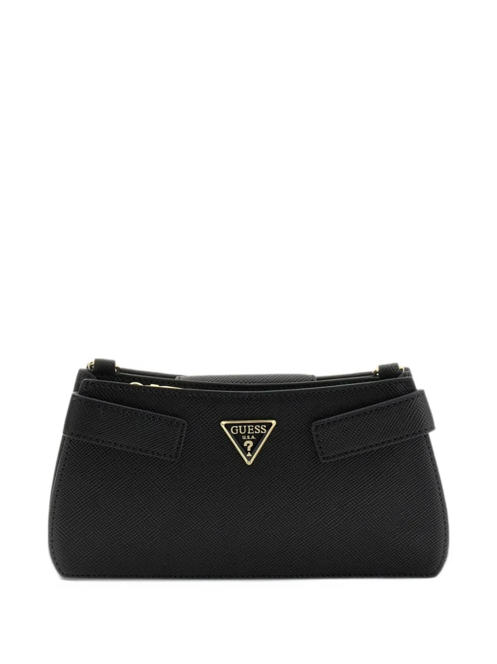 GUESS USA mini Serenova triangle-logo crossbody bag - Nero