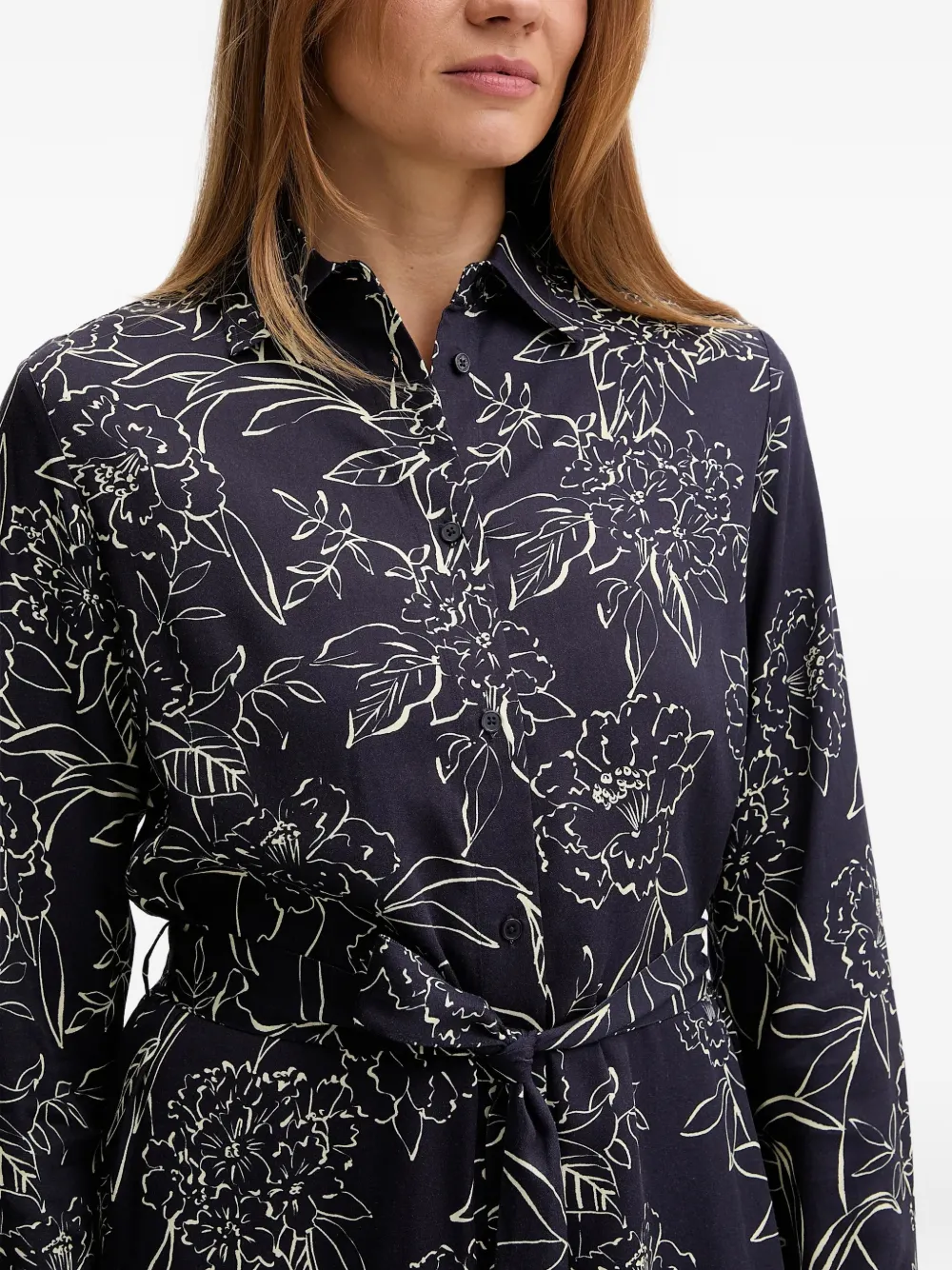 Gant Midi-jurk met ceintuur Blauw