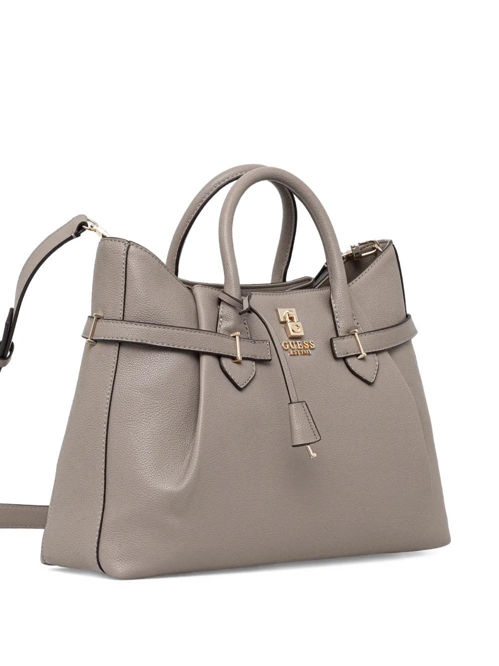 Guess Usa Yesba Buckle Padlock Tote Bag - Grey 