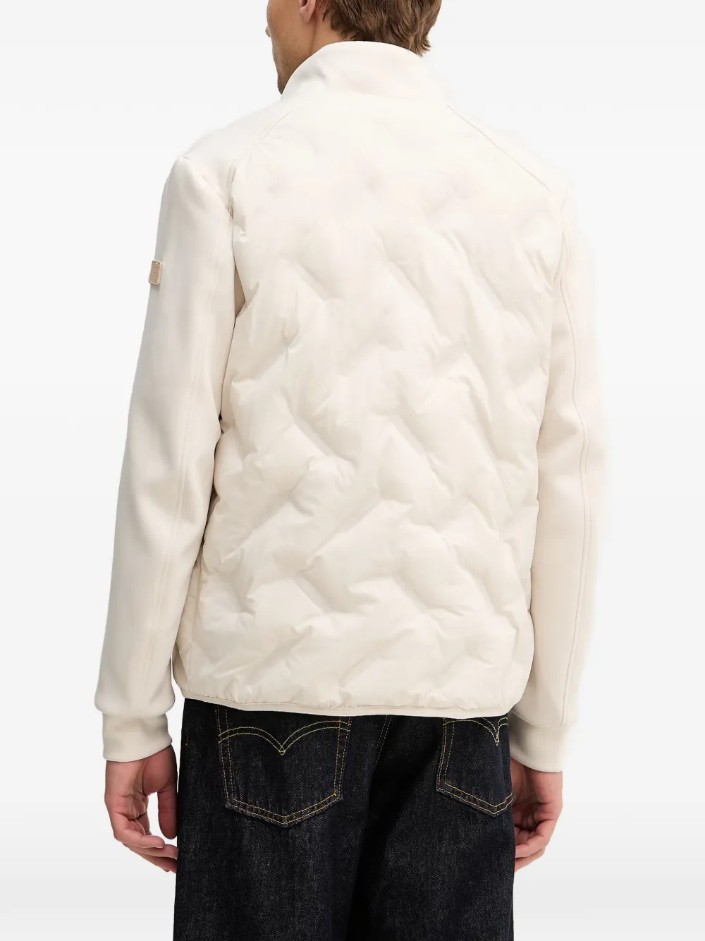  Guess Usa Quilted Zip Jacket - Neutrals 