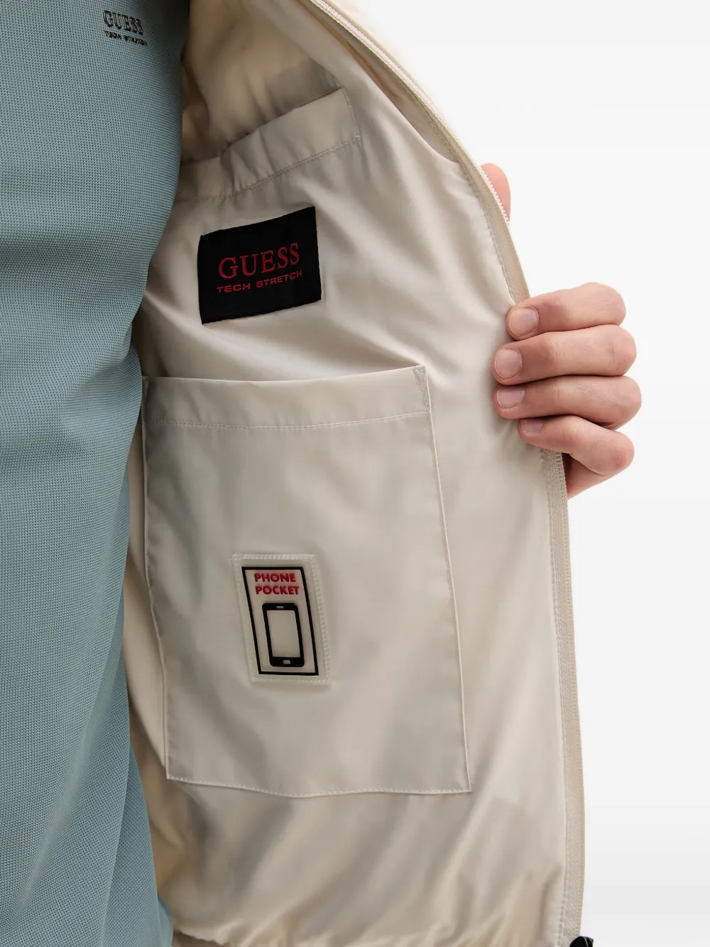GUESS USA Gewatteerd jack Beige