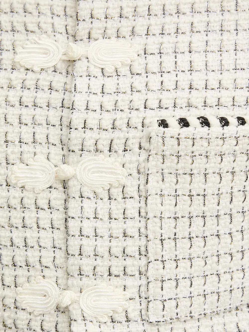 Florine Woven-Texture Cropped Jacket