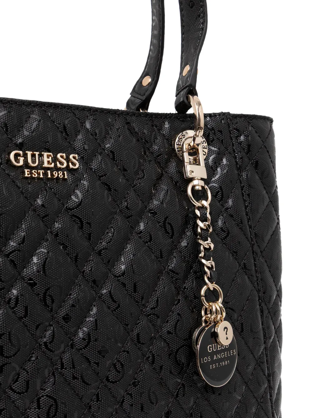 GUESS USA Isemay gewatteerde schoudertas Zwart