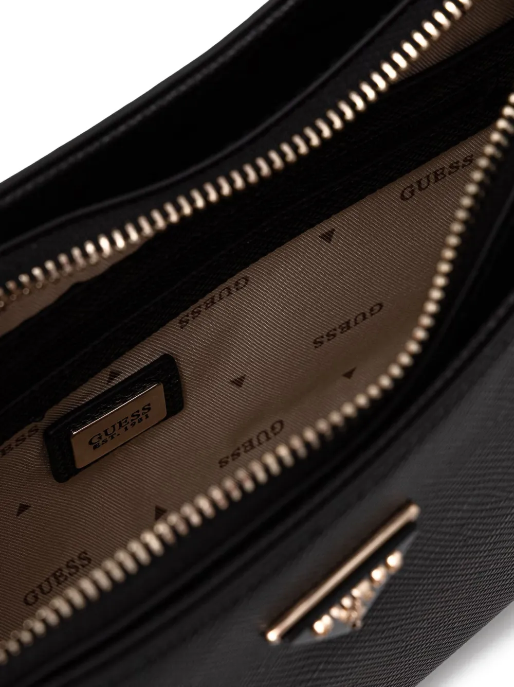 GUESS USA Noelle schoudertas met logodetail Zwart