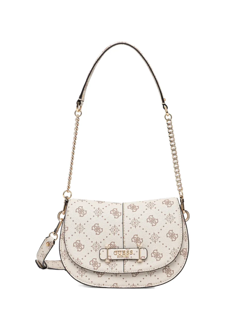 GUESS USA logo-pattern chain satchel - Toni neutri