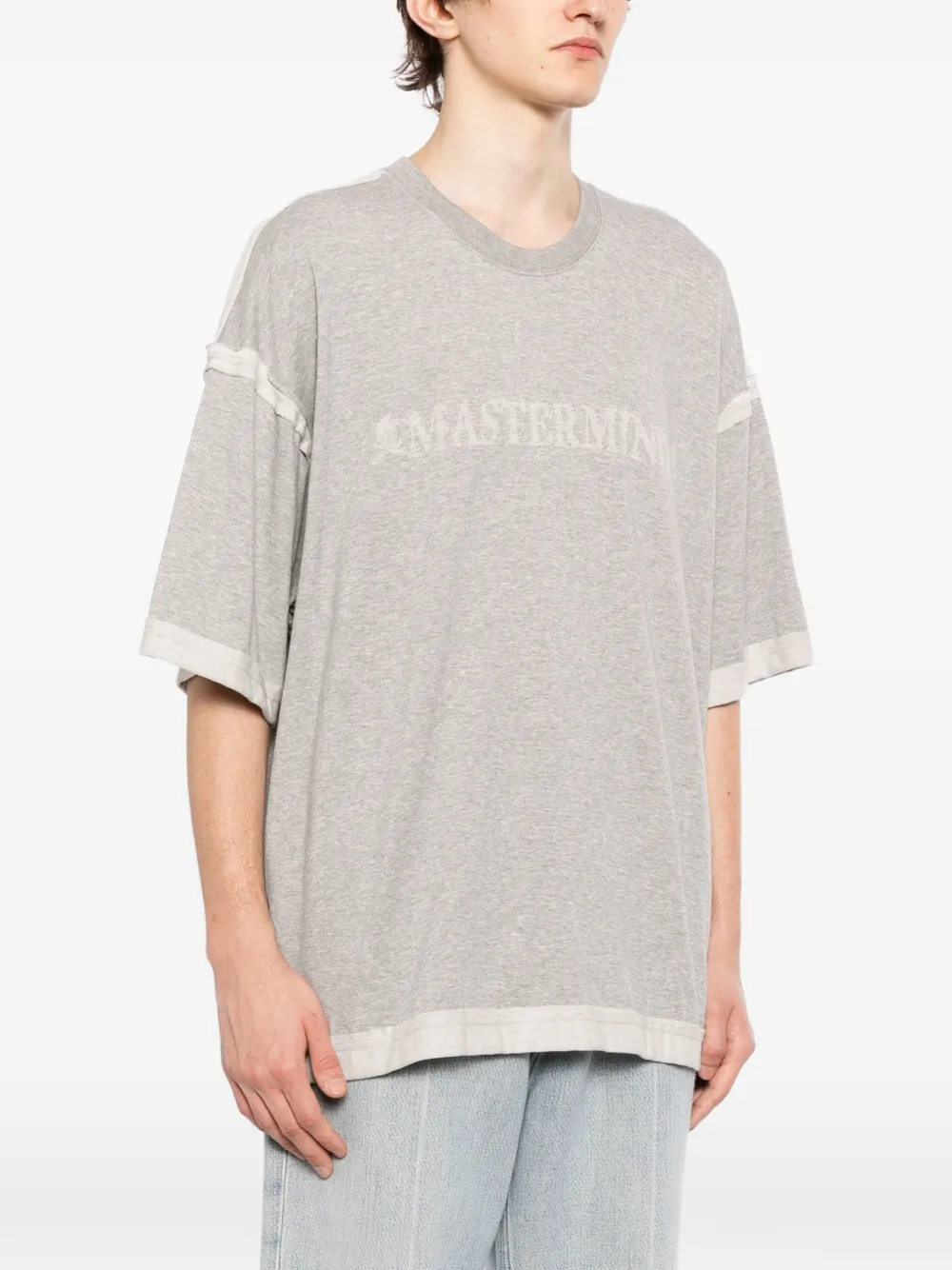  Mastermind World Logo-print T-shirt - Grey 